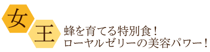 女王蜂を育てる特別食！ローヤルゼリーの美容パワー！